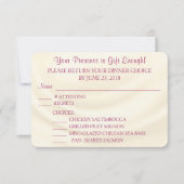 Anpassbare Menü-Antwortkarten mit Umschlägen RSVP Karte (Vorderseite)