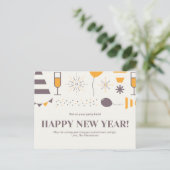 Anpassbare Message-Happy New Year Design Postkarte (Stehend Vorderseite)