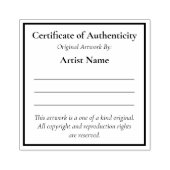 Anpassbare Mini-Echtheitsbescheinigung Gummistempel (Prägung)