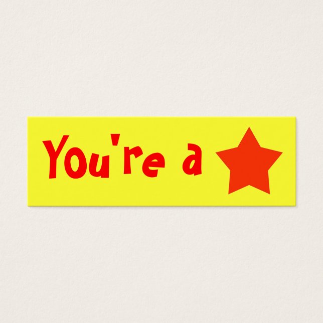 Anpassbare Mini-Lesezeichen "You re A Star" (Vorderseite)
