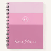 Anpassbare Minimalistische Monogramm Notizblock (Vorderseite)