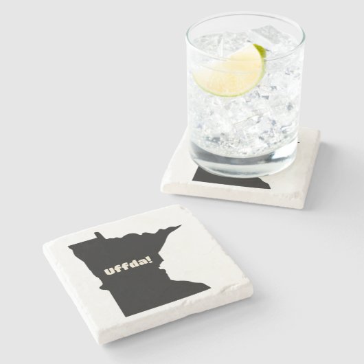 Anpassbare Minnesota Steinuntersetzer (Seitenansicht)