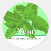 Anpassbare Minze-Sticker Runder Aufkleber (Vorderseite)