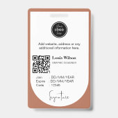 Anpassbare Mitarbeiter-ID Ausweis (Rückseite)