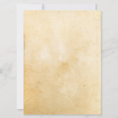Anpassbare mittelalterliche Altpapier Einladung (Rückseite)