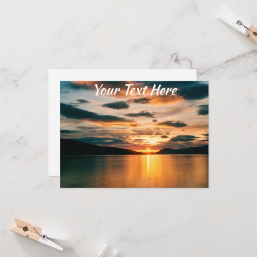 Anpassbare Mitternachtssonne, Norwegen Karte (Vorderseite/Rückseite Beispiel)