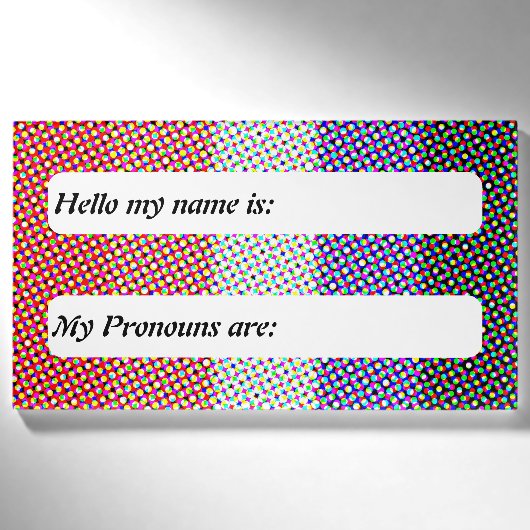 Anpassbare Mod Trippy-Cupioromantic-Prix-Flag Namenschild (Vorderseite)