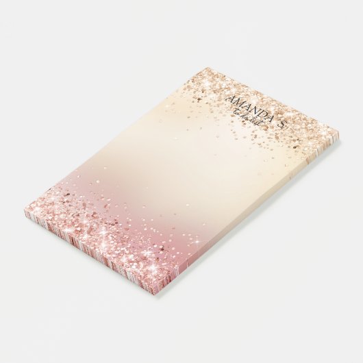 Anpassbare moderne Glitzer - Nachhinweise Post-it Klebezettel (angewinkelt)