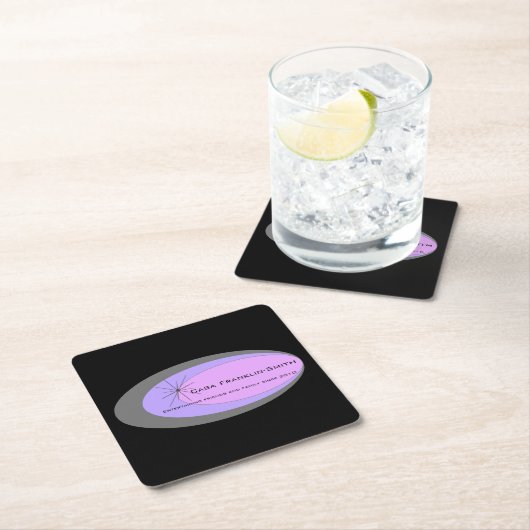 Anpassbare Moderne Mitte des Jahrhunderts Rechteckiger Pappuntersetzer (Vor Ort)