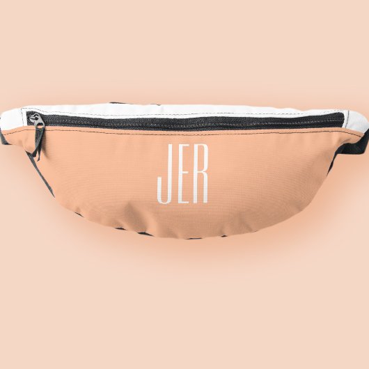 Anpassbare moderne Monogramm-Initialen Pfirsich We Bauchtasche