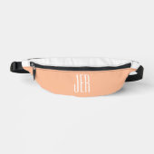 Anpassbare moderne Monogramm-Initialen Pfirsich We Bauchtasche (Vorderseite)