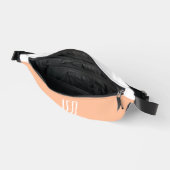Anpassbare moderne Monogramm-Initialen Pfirsich We Bauchtasche (Offen)