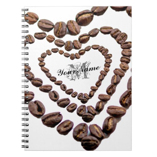 Anpassbare Monogram Coffeeholic Notebook! Notizblock (Vorderseite)
