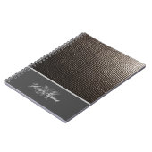 Anpassbare Monogram mit elegantem Grunge! Notizblock (Linke Seite)