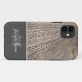 Anpassbare Monogram mit Holzgrunge! Case-Mate iPhone Hülle (Rückseite (Horizontal))