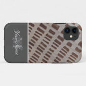 Anpassbare Monogram mit Holzgrunge! Case-Mate iPhone Hülle (Rückseite (Horizontal))