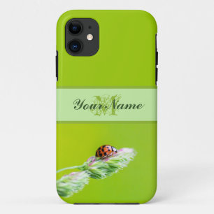 Anpassbare Monogram Viel Glück kleine Ladybug! Case-Mate iPhone Hülle