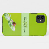 Anpassbare Monogram Viel Glück kleine Ladybug! Case-Mate iPhone Hülle (Rückseite (Horizontal))