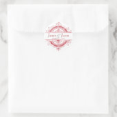 Anpassbare Monogramm-Aufkleber Runder Aufkleber (Tasche)