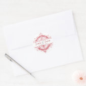 Anpassbare Monogramm-Aufkleber Runder Aufkleber (Umschlag)