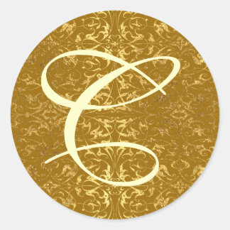 Anpassbare Monogramm C Runder Aufkleber