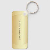 Anpassbare Monogramm Erstname-Imitat Gold Schlüsselanhänger (Rückseite)