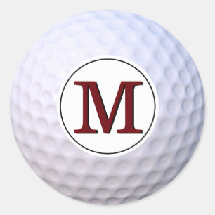 Anpassbare Monogramm für Golf Ball Runder Aufkleber