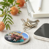 Anpassbare Monogramm für mehrere Foto Schlüsselanhänger (Seite)