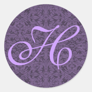 Anpassbare Monogramm H Runder Aufkleber