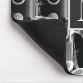 Anpassbare Monogramm-Klarinette Mousepad (Ecke)