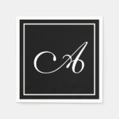 Anpassbare Monogramm-Letter Serviette (Vorderseite)