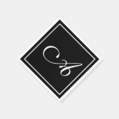 Anpassbare Monogramm-Letter Serviette (Ecke)