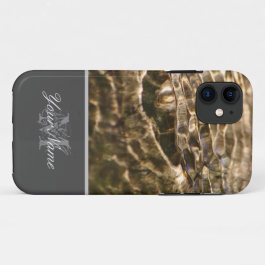 Anpassbare Monogramm mit kristallklarem Wasser! Case-Mate iPhone Hülle (Rückseite (Horizontal))