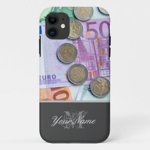 Anpassbare Monogramm mit Münzen und Banknoten! Case-Mate iPhone Hülle