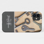 Anpassbare Monogramm mit verschiedenen Schlüsseln! Case-Mate iPhone Hülle (Rückseite (Horizontal))