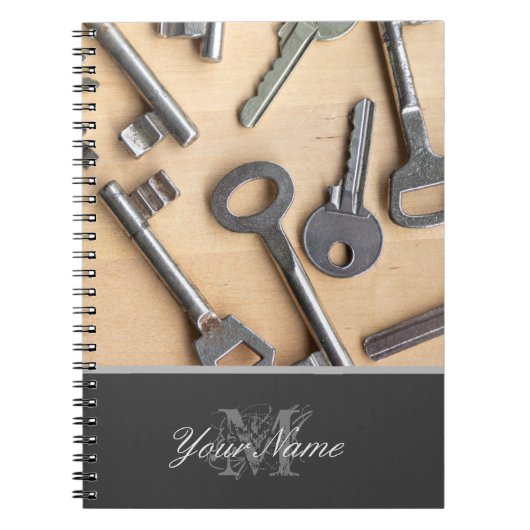 Anpassbare Monogramm mit verschiedenen Schlüsseln! Notizblock (Vorderseite)