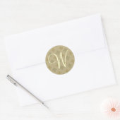 Anpassbare Monogramm Runder Aufkleber (Umschlag)
