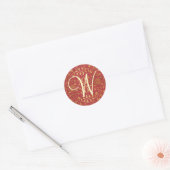 Anpassbare Monogramm Runder Aufkleber (Umschlag)