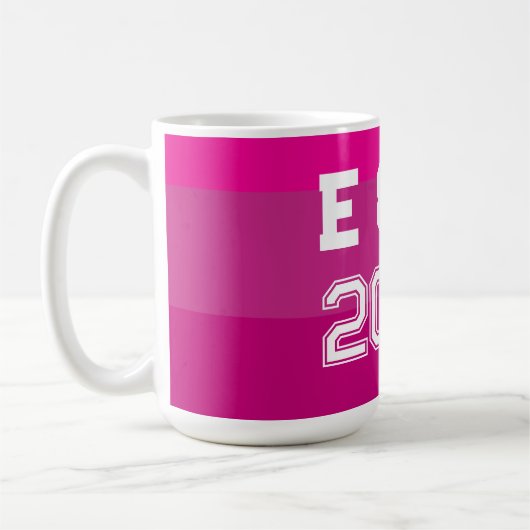 "Anpassbare Monogramm und Jahre Kaffeetasse (Links)