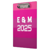 "Anpassbare Monogramm und Jahre Klemmbrett (Links)