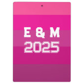 "Anpassbare Monogramm und Jahre Klemmbrett (Rückseite)