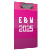 "Anpassbare Monogramm und Jahre Klemmbrett (Rechts)