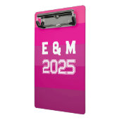 "Anpassbare Monogramm und Jahre Mini Klemmbrett (Gewinkelt2)