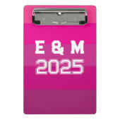 "Anpassbare Monogramm und Jahre Mini Klemmbrett (Vorderseite)