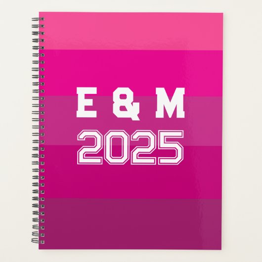 "Anpassbare Monogramm und Jahre Planer (Vorderseite)