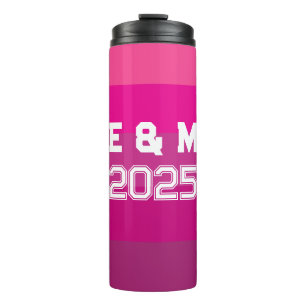 Anpassbare Monogramm und Jahre Thermosbecher