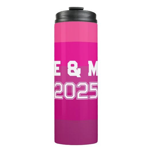 Anpassbare Monogramm und Jahre Thermosbecher (Vorderseite)