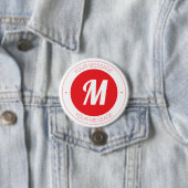 Anpassbare Monogramm- und kreisförmige Textvorlage Button (Beispiel)