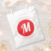 Anpassbare Monogramm- und kreisförmige Textvorlage Geschenktütchen (Ausgeschnitten)