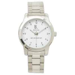 Anpassbare Monogramm und Name Armbanduhr